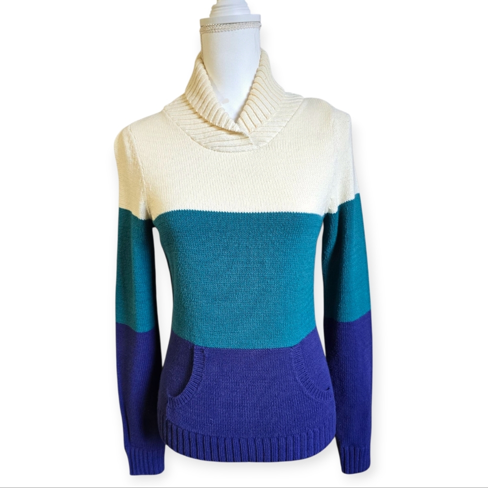 liz & co. Multicolor Cowl Neck Sweater